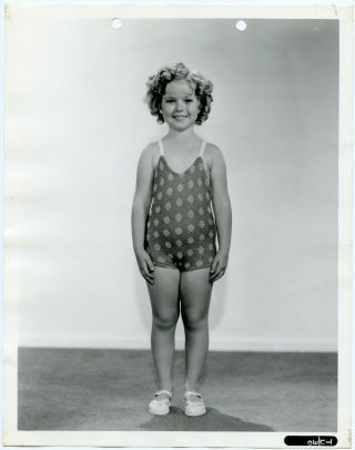 Shirley Temple In Bathing Suit Vintage 8x10 Rare Studio Still From 1935