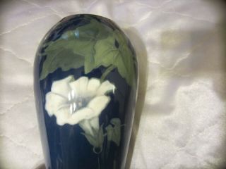 Vintage 1938 Royal Copenhagen Cobalt Blue Denmark Porcelain Vase White Flower NR 2