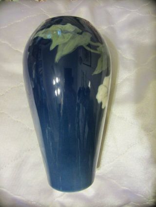Vintage 1938 Royal Copenhagen Cobalt Blue Denmark Porcelain Vase White Flower NR 5