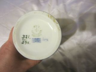 Vintage 1938 Royal Copenhagen Cobalt Blue Denmark Porcelain Vase White Flower NR 8