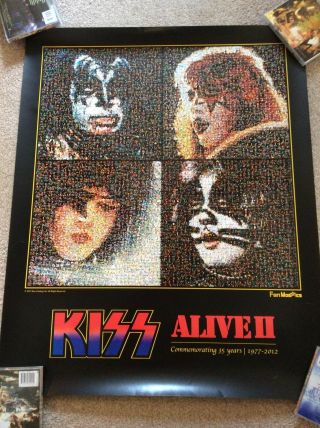 Kiss Alive 2 Fan Mosaics Fan Poster Very Rare 2012