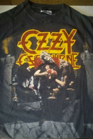Ozzy Osbourne Rare Bark At The Moon Tour Shirt Jake E.  Lee 1980s