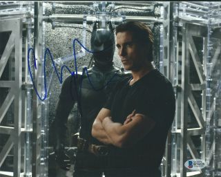 Christian Bale Batman Beckett Bas In - Person Hand Signed Autographed Photo