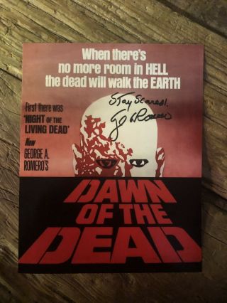 George A.  Romero / Dawn Of The Dead / Signed 8x10 Celebrity Photo /