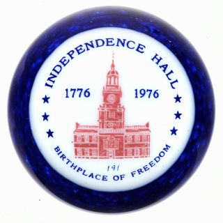 Signed Skip Woods Independence Hall Bi - Centennial Paperweight
