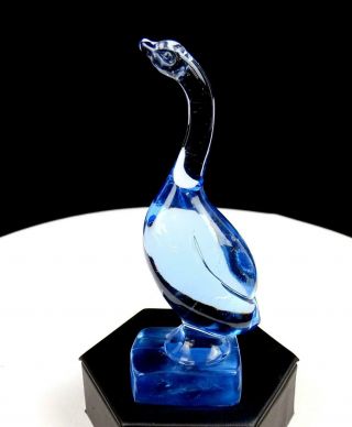 Paden City Glass Rare Light Blue Goose Stretched Neck 5 5/8 " Figurine 1916 - 1951