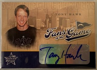 2004 Tony Hawk Skateboard Champ Donruss Auto/autographed Fans Of The Game Card