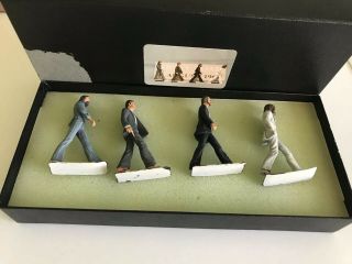 The Beatles Figures White Metal Hand Painted Abbey Road Album