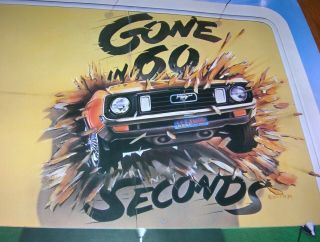 1974 Gone In 60 Seconds Vhs Video Release Poster 1984 Media Home Entertainment