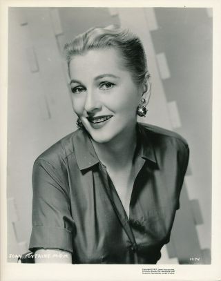 Joan Fontaine Vintage 1957 Mgm Studio Portrait Photo