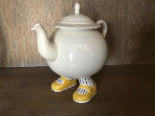 Vintage Carlton Ware England Walking Yellow Shoes Teapot