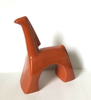 Orange Jaru Pottery Ceramic California Horse Sculpture
