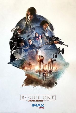 Rogue One: A Star Wars Story Promo Movie Poster 13x19 Amc Imax Week 1