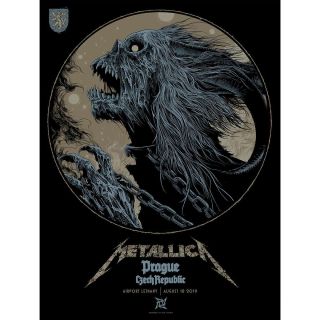 Metallica Tour Poster Prague 18th August,  2019