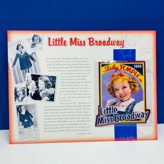 Shirley Temple Patch Willabee Ward Emblem Memorabilia Little Miss Broadway 1938