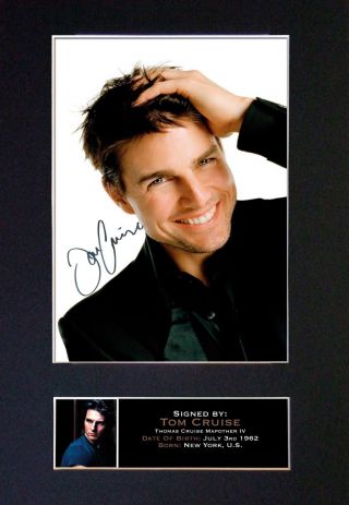 Tom Cruise - Signature / Autographed Photograph - Mounted Ready To Frame (a4)