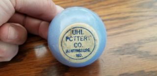 UHL Pottery Stoneware Hand Turned Miniature Vase Stamped Huntingburg Indiana 3