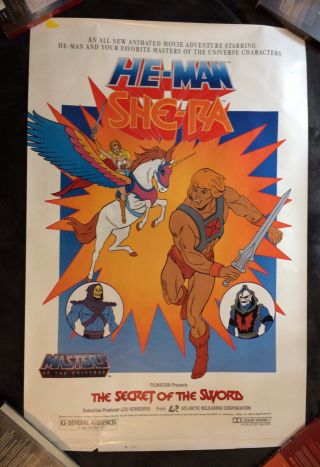 She - Ra Princess Of Power He - Man Secret Of The Sword Vintage Movie Poster 1985