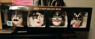 Kiss 4 Pack Molded Mugs