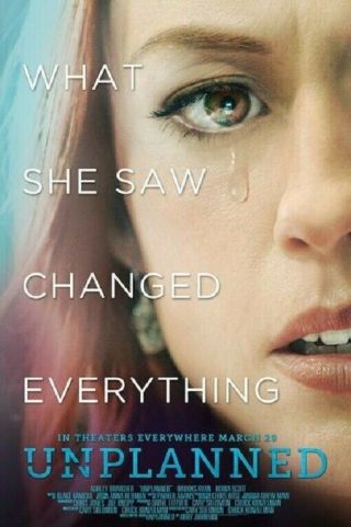 Unplanned D/s Double Sided Movie Poster 27x40 2019