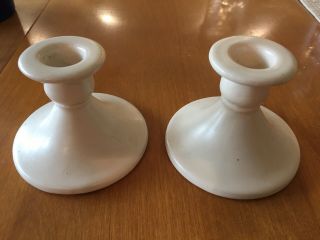 Catalina Island Pottery Matching Pair Candle Sticks/holders Stands