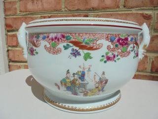 Scarce Mottahedeh Vista Alegre Porcelain Large Chinese Export Style Hdld Bowl
