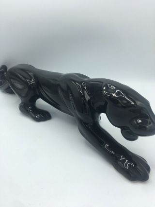 Vintage Mid - Century Modern ROYAL HAEGER Pottery Ceramic Black Panther w/ Tag 23 