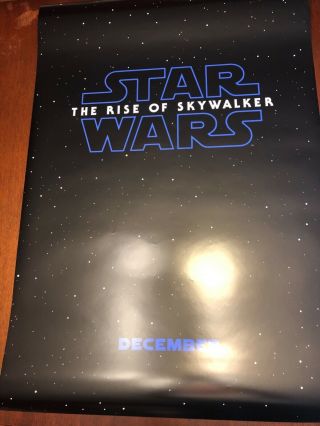 Star Wars Rise Of Skywalker Official Teaser One Sheet Poster 2 Sided 27 X 40