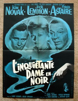 Vintage 1962 Kim Novak / Fred Astaire - Movie Poster 1sh Film Art