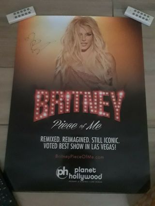 Britney Spears Piece Of Me Las Vegas Autographed Poster