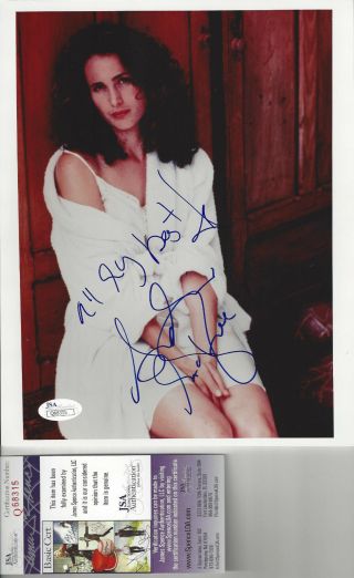 Actress Andie Macdowell Autographed 8x10 Color Photo Jsa Certified