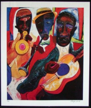 Three Musicians.  George Hunt.  Signed And Numbered 117/500.