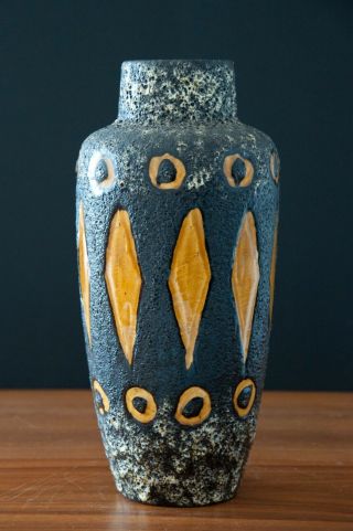 Scheurich 517 Vase - German Mid Century Fat Lava Ceramic
