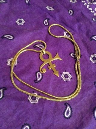 Prince Rogers Nelson Gold Love Symbol Necklace