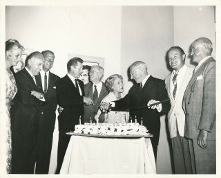 Mary Pickford Joel Mccrea Charles Boyer Cecil B Demille Vintage 60s Candid Photo