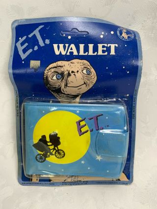 Vintage Blue Et Wallet 1982 E.  T.  Universal Studios Elliot Flying Bicycle Moon