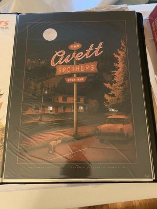 Avett Brothers Concert Tour Poster Mobile 11/30/17 Nicholas Moegly