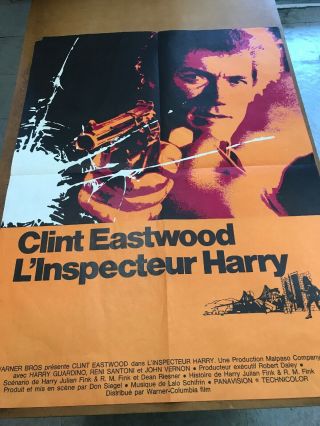 Clint Eastwood Dirty Harry French Movie Poster L 