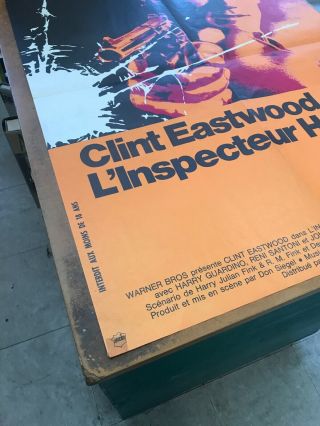 CLINT EASTWOOD Dirty Harry french movie poster L ' inspecteur Harry 1971 2