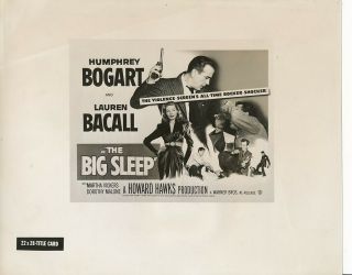 Humphrey Bogart Lauren Bacall Vintage The Big Sleep Poster Art Photo