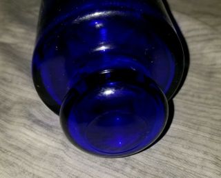 Cobalt Blue Glass Kardov Flour Advertisement Rolling Pin 3