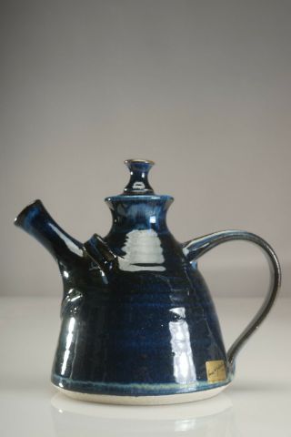 Louis Mulcahy Studio Art Pottery Hand - Crafted Blue Teapot Dingle Dublin Ireland
