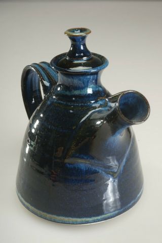 Louis Mulcahy Studio Art Pottery Hand - Crafted Blue Teapot Dingle Dublin Ireland 2