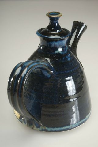 Louis Mulcahy Studio Art Pottery Hand - Crafted Blue Teapot Dingle Dublin Ireland 3