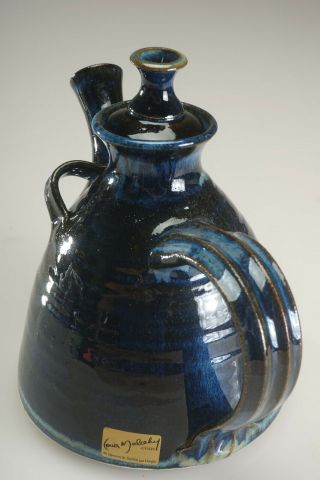 Louis Mulcahy Studio Art Pottery Hand - Crafted Blue Teapot Dingle Dublin Ireland 4