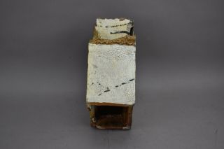 Abstract Brutalist Art Pottery Ceramic Hexagon Painted Glazed 6