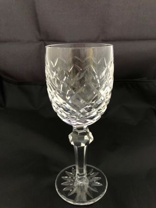 Powerscourt Claret Wine Goblet By Waterford,  7 1/8 ",  Irish Cut Crystal Glass