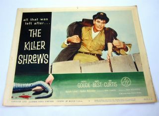 The Killer Shrews B Movie Lobby Card Vintage 1959 Ken Curtis James Best