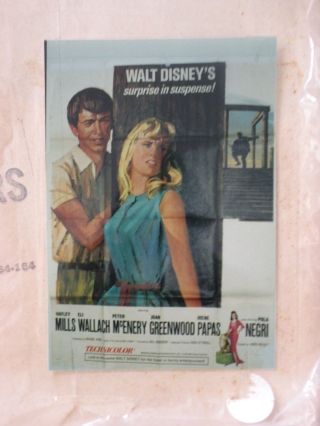 Disney ' s “Moon Spinners” Hayley Mills,  Eli Wallach,  Peter McEnery Poster 45X56 4