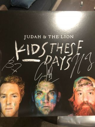 Judah And The Lion Signed Kids These Days Lp Vinyl Record Album